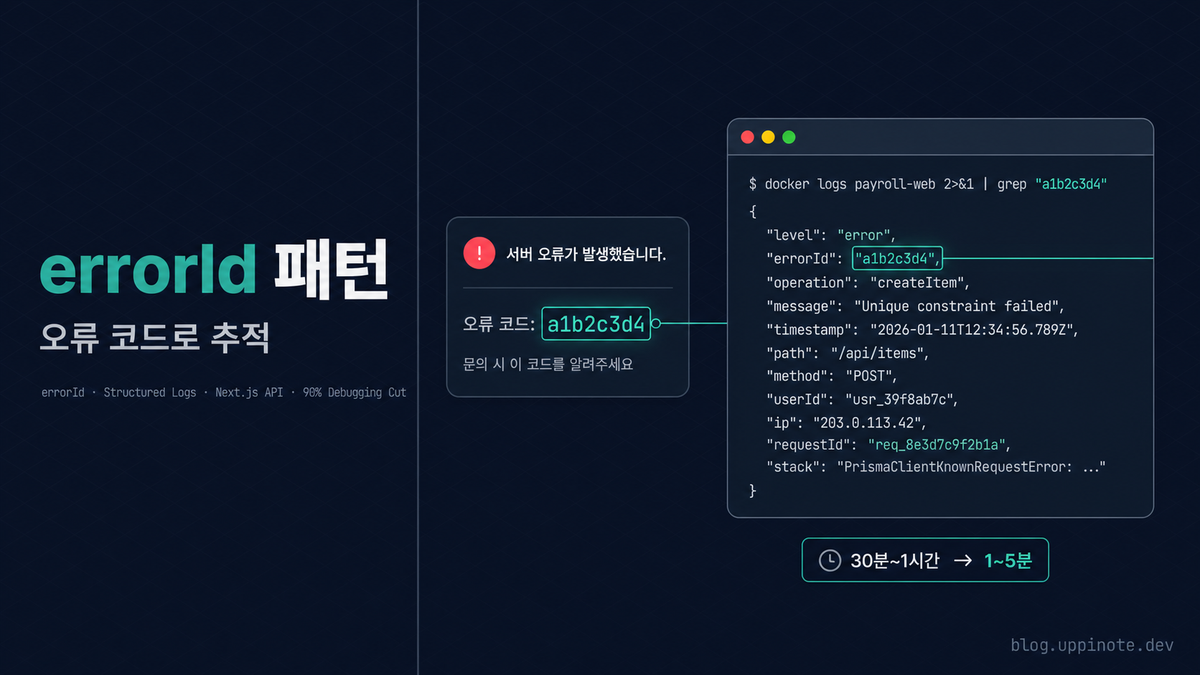 API 에러 추적 개선하기: errorId 패턴으로 디버깅 시간 단축