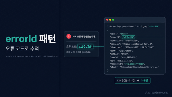 API 에러 추적 개선하기: errorId 패턴으로 디버깅 시간 단축