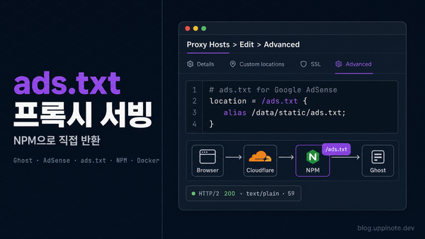Ghost 셀프 호스팅에서 Google AdSense ads.txt 설정하기 (NPM + Docker)